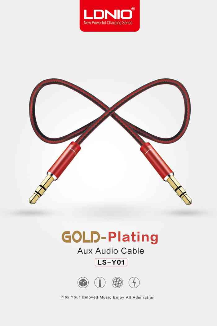 LDNIO 3.5mm To 3.5mm Audio AUX Cable (LS-Y01) – Red